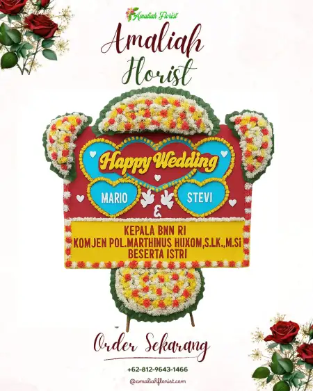 Papan Bunga Pernikahan Jegreg